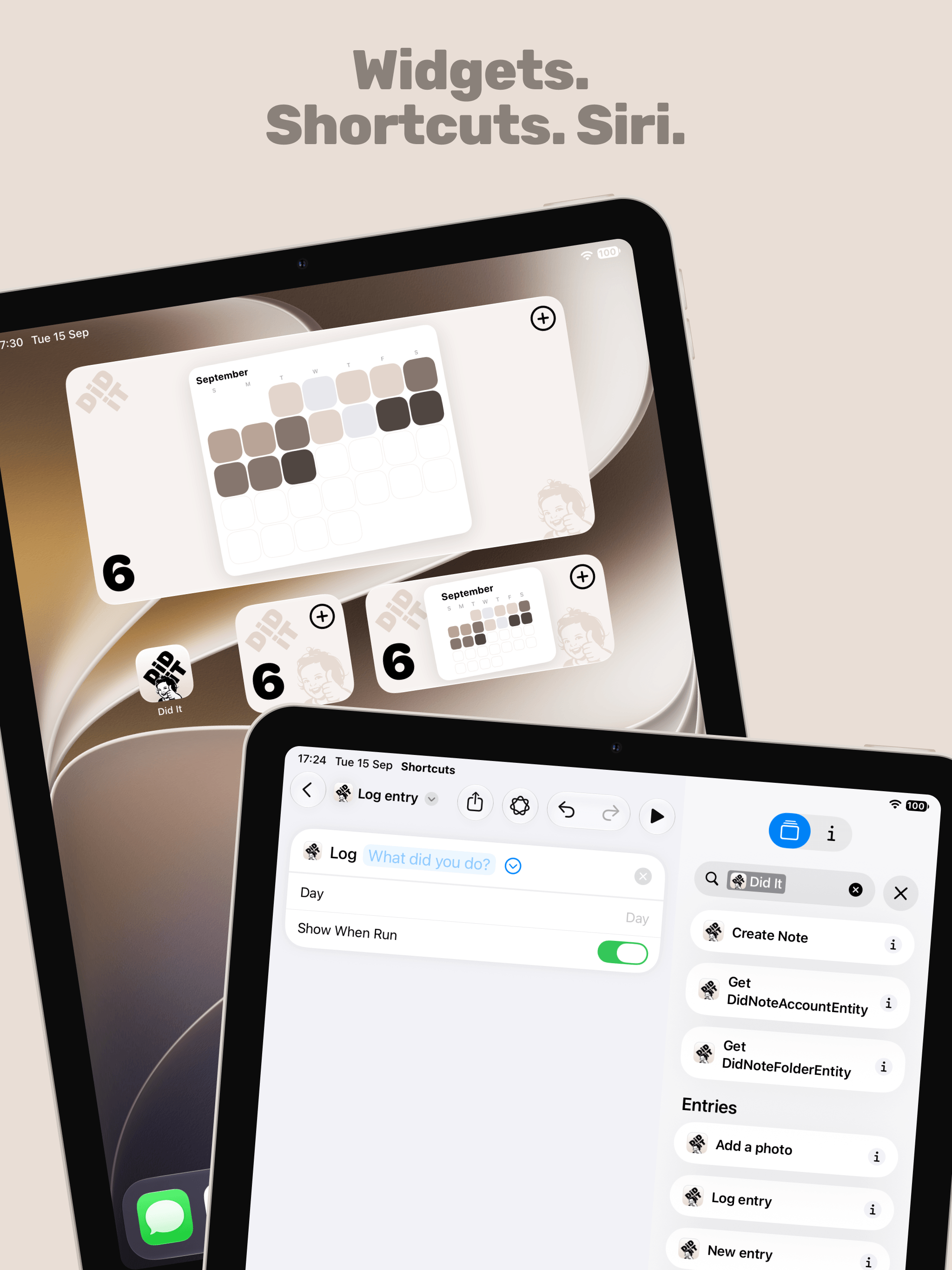 Widgets. Shortcuts. Siri. – Did It on iPad & Mac