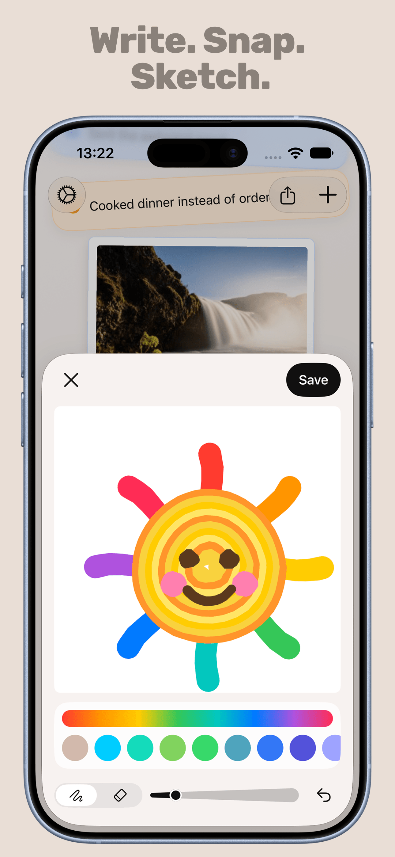 Write it. Snap it. Sketch it. – Did It on iPhone