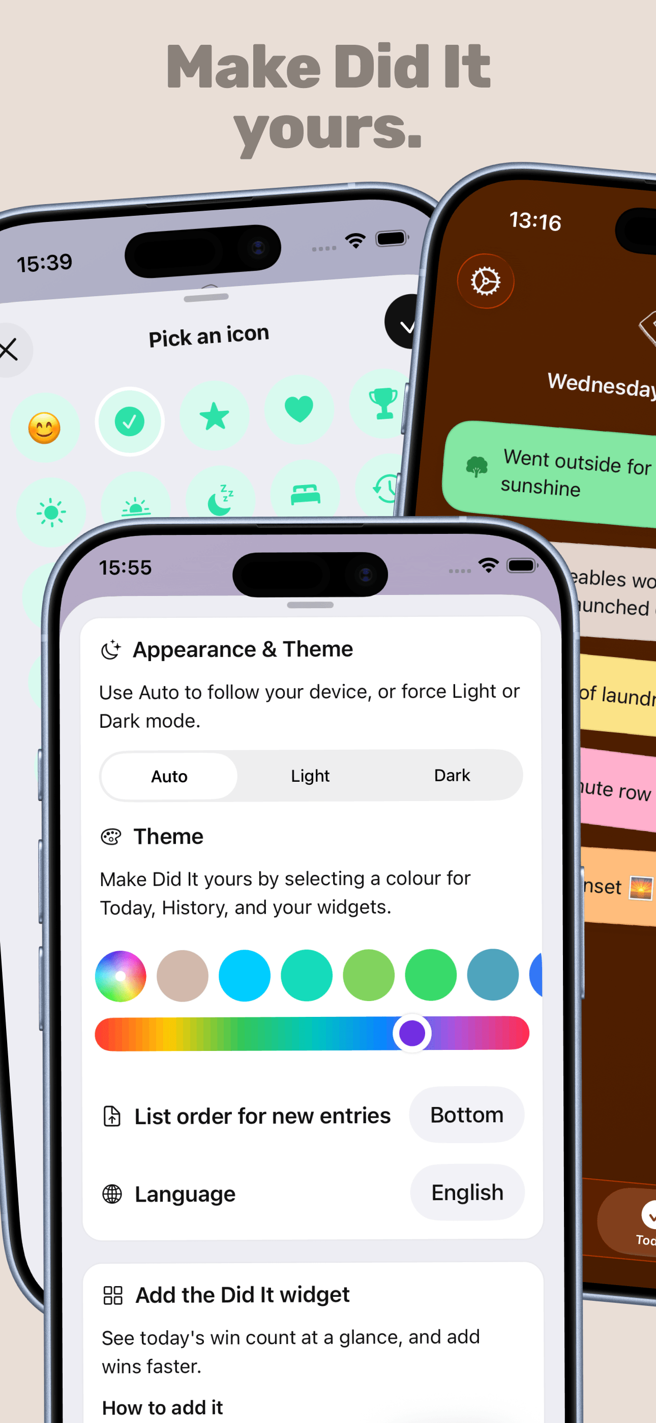 Make Did It yours. – Did It on iPhone